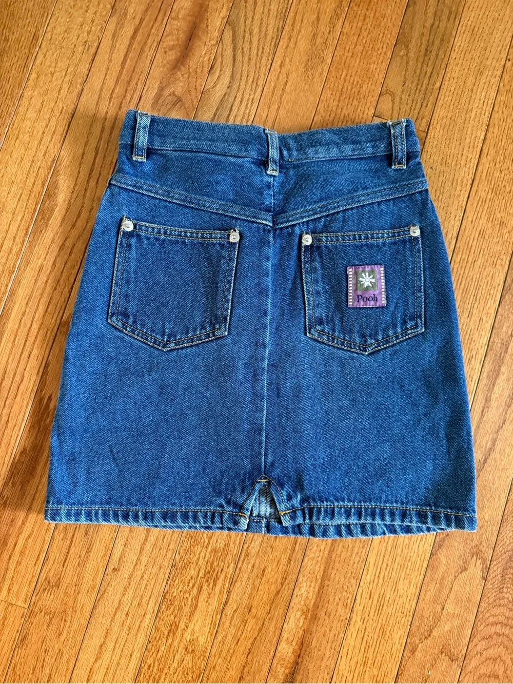 Vintage 90s Disney Pooh 100 Acre Collection Tigger Denim Skirt Size 10 Girls
